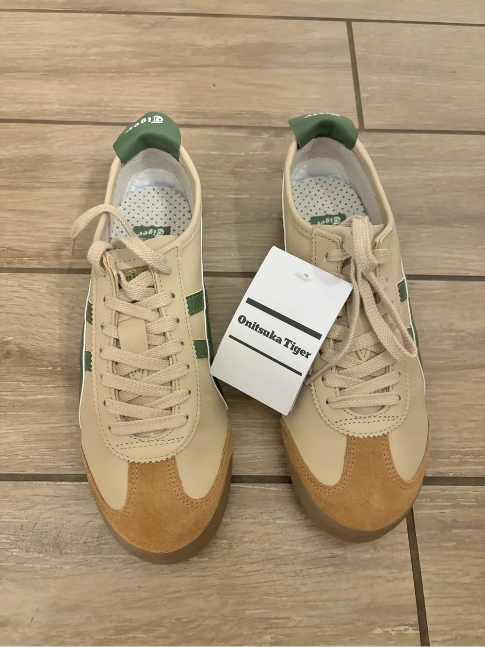 Onitsuka Tiger by Asics Mexico 66 Beige with Green Stripes